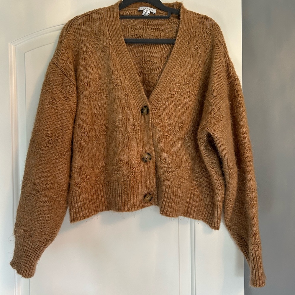 Topshop Beige Cardigan Sweater